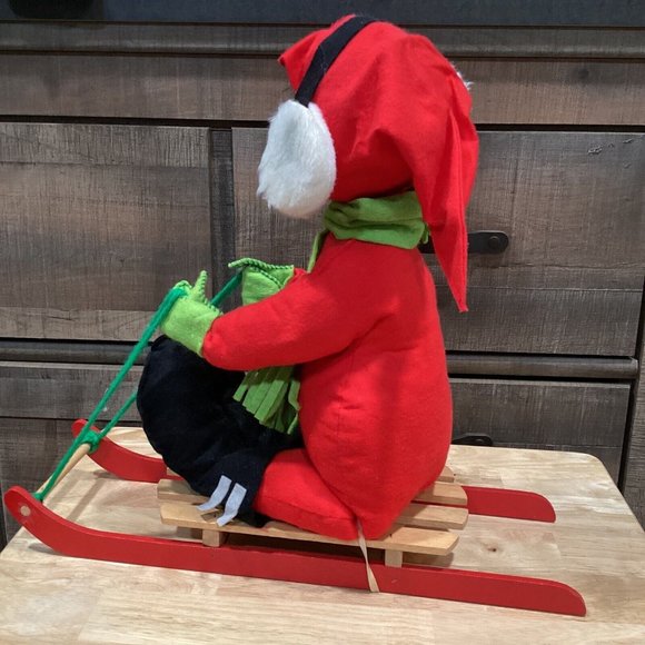 Annalee Dolls 18" Sledding Boy 1967/1972 Christmas Winter - Picture 6 of 6